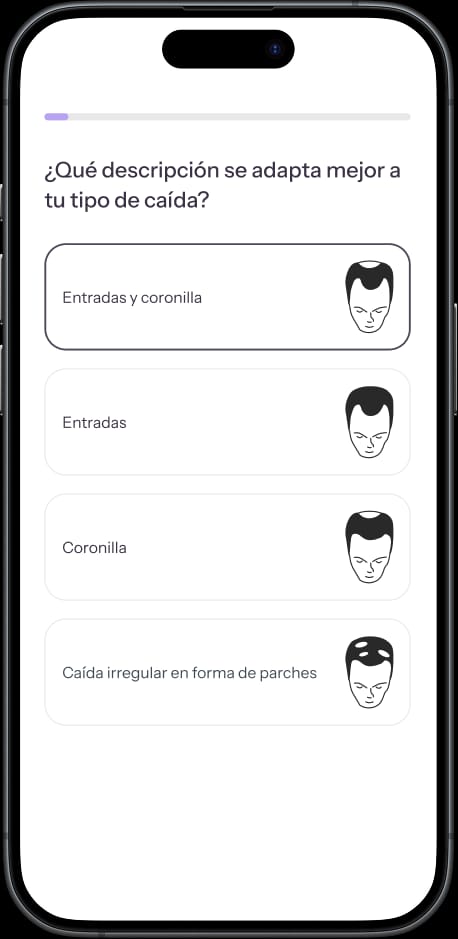 Pantalla del cuestionario de Choiz en un celular